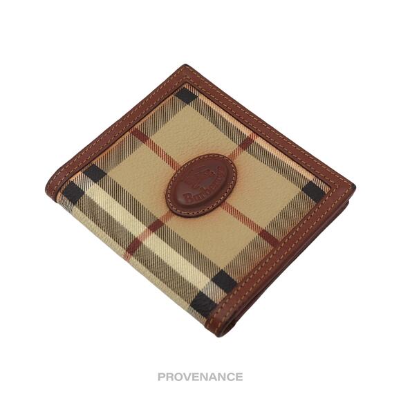 🔴 Burberry Bifold ID Card Wallet - Nova Check Brown - Picture 3 of 6